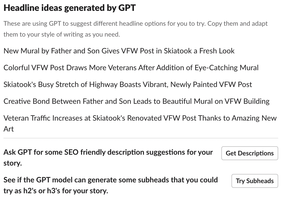 Initial Message from YESEO on Griffin Media Story