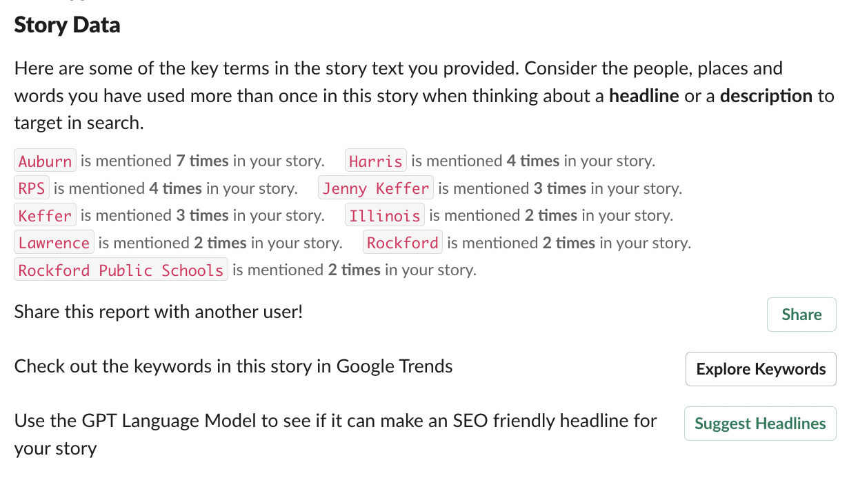 Initial Message from YESEO on WNIJ Story